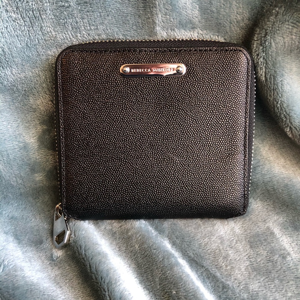 Rebecca Minkoff Black Leather Zip Wallet